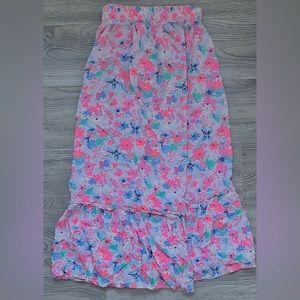 Girls Long Floral Skirt
